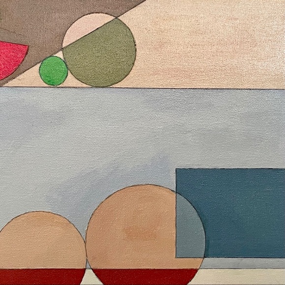 ORIGINAL ART Abstract Acrylic Geometric Painting on Canvas - Picture 10 of 12